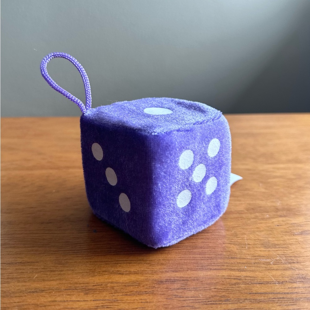 Purple Hanging Dice Plush